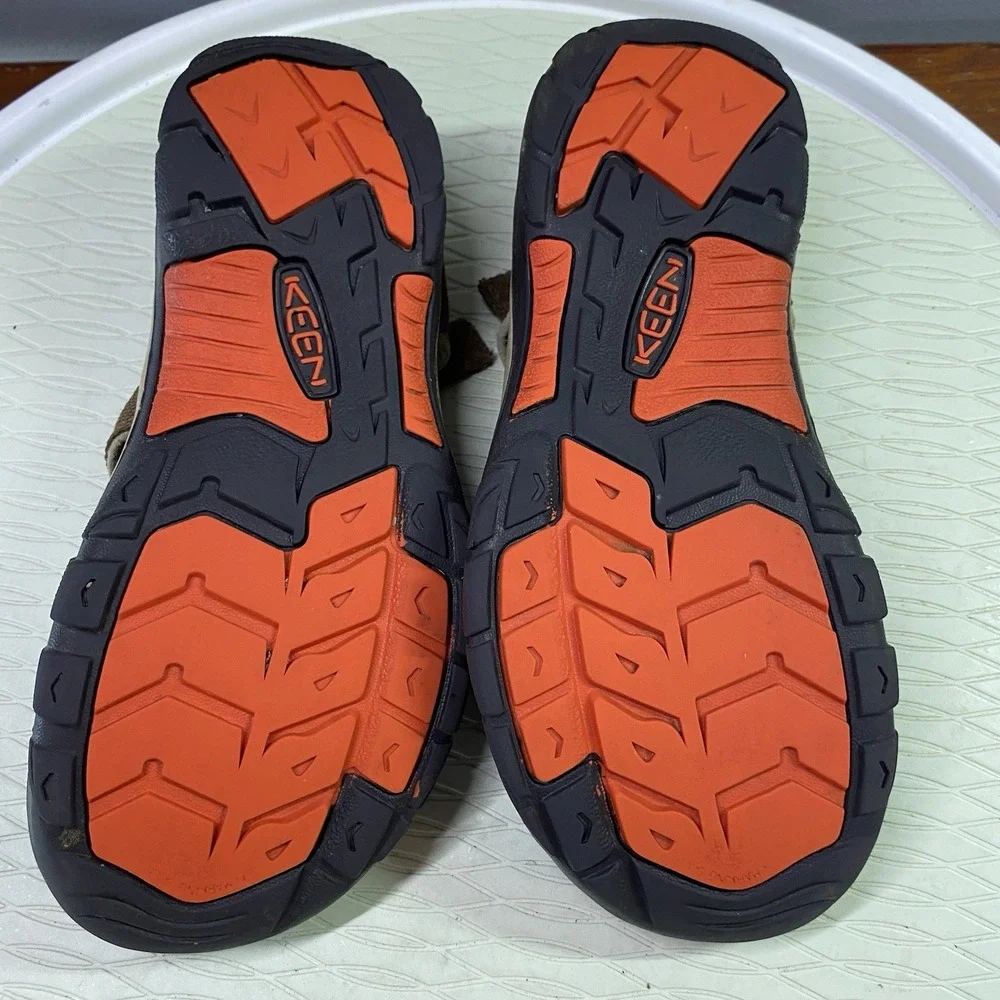 KEEN Water‎ Shoes Sandals H2O Kids Youth Size 5 Brown Orange Fabric
